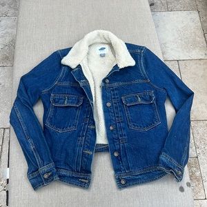 Old navy wool lined jean jacket